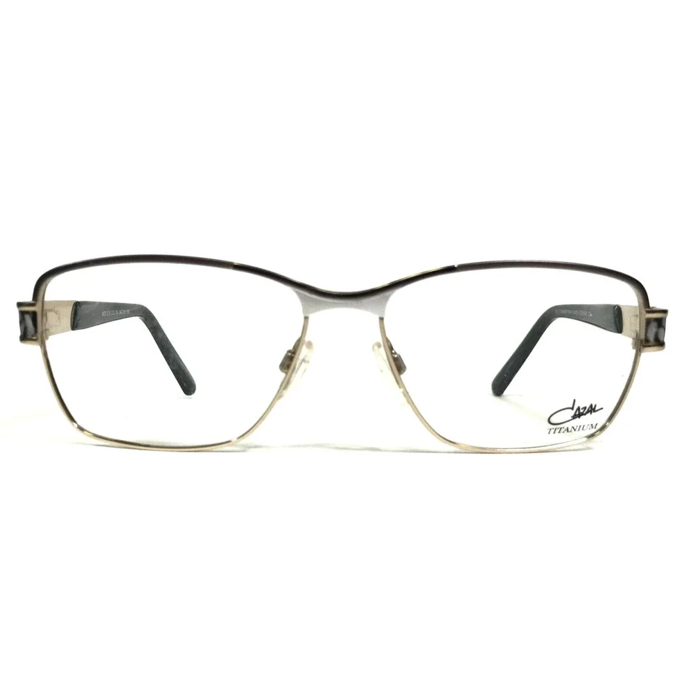 Cazal Eyeglasses Frames MOD.1219 COL.004 Black Gold Square Cat Eye 54-15-135